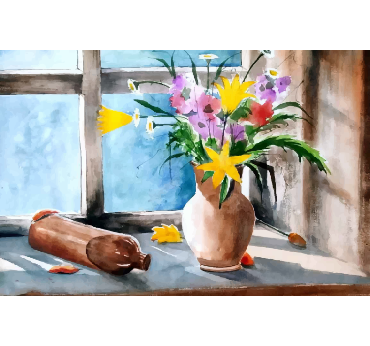 Store enrouleur cuisine vintage plantes - TenStickers