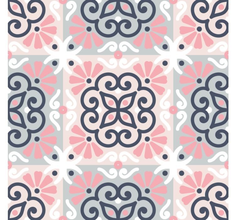 Store enrouleur cuisine carreaux mandala - TenStickers