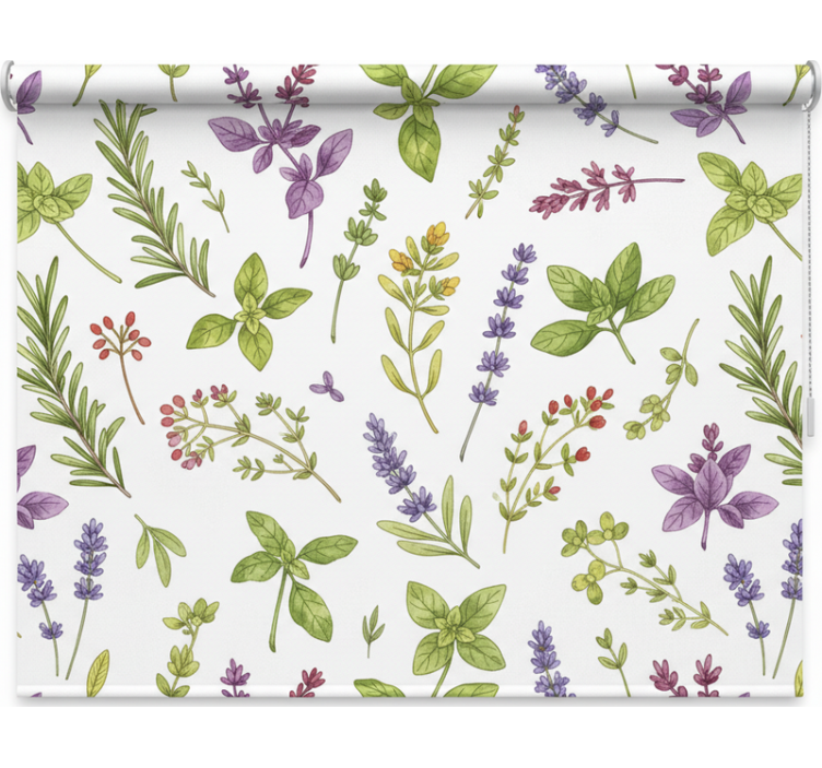 Store enrouleur cuisine herbes colorées - TenStickers