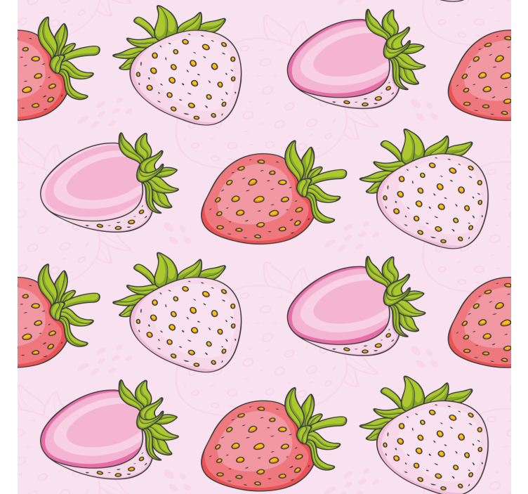Store enrouleur cuisine fraises roses et rouges sans couture - TenStickers