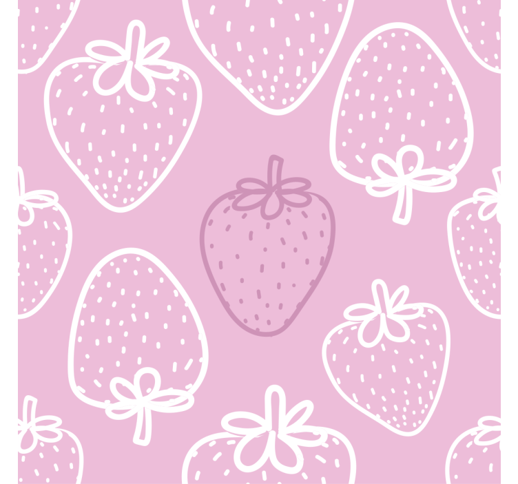 Store enrouleur cuisine motif fraises roses sans couture - TenStickers