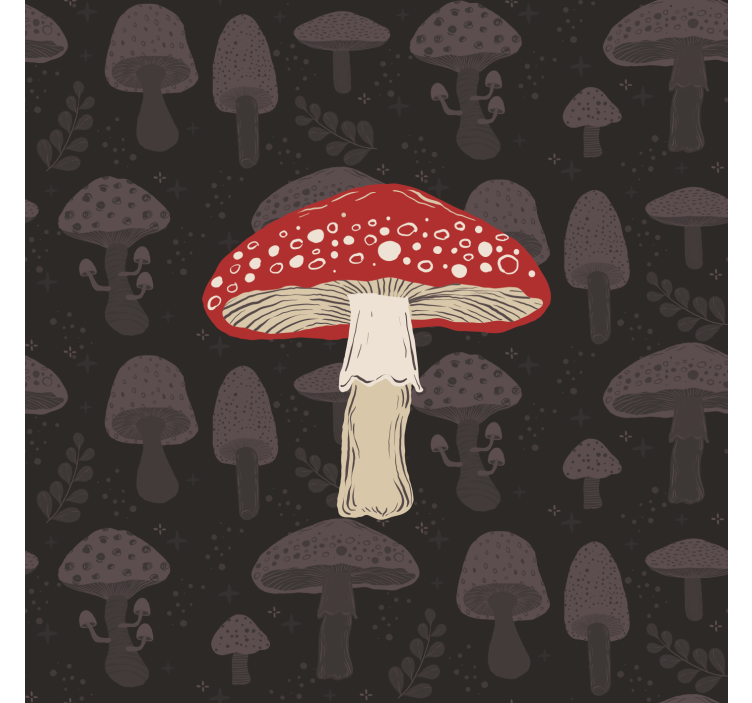 Store enrouleur cuisine design champignon dessiné à la main - TenStickers