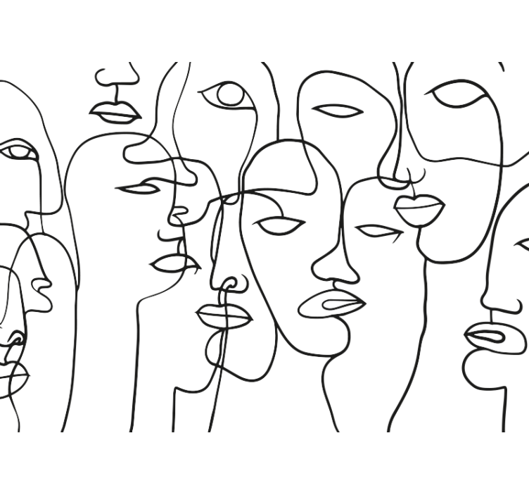 Store enrouleur blanc motif graphique - TenStickers