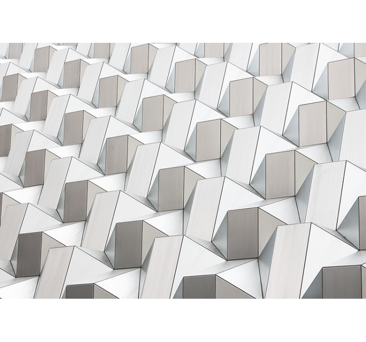 Store enrouleur blanc motif 3d gris - TenStickers