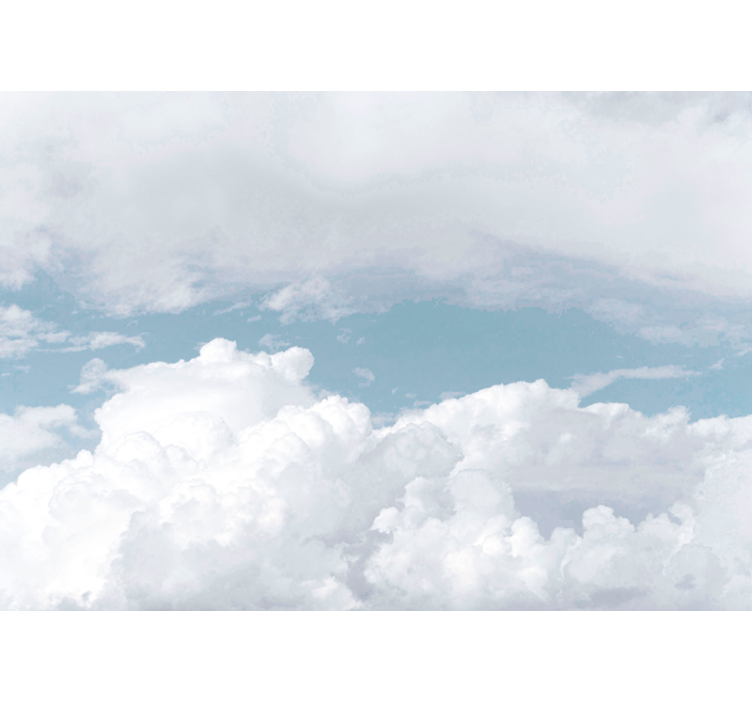 Store enrouleur blanc nuages moelleux blancs - TenStickers