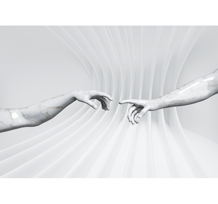 Store enrouleur blanc illusion d'optique adam - TenStickers