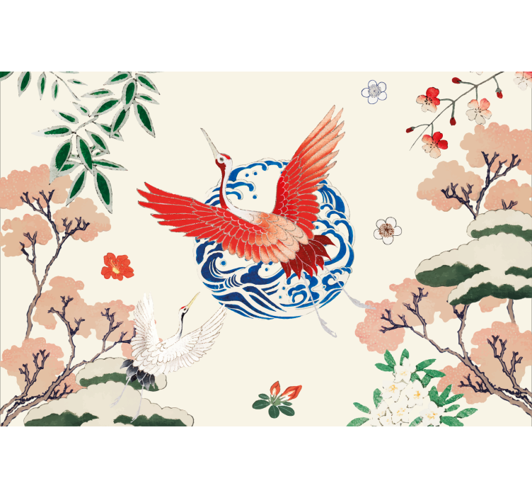 Store enrouleur salon style chinoiserie - TenStickers