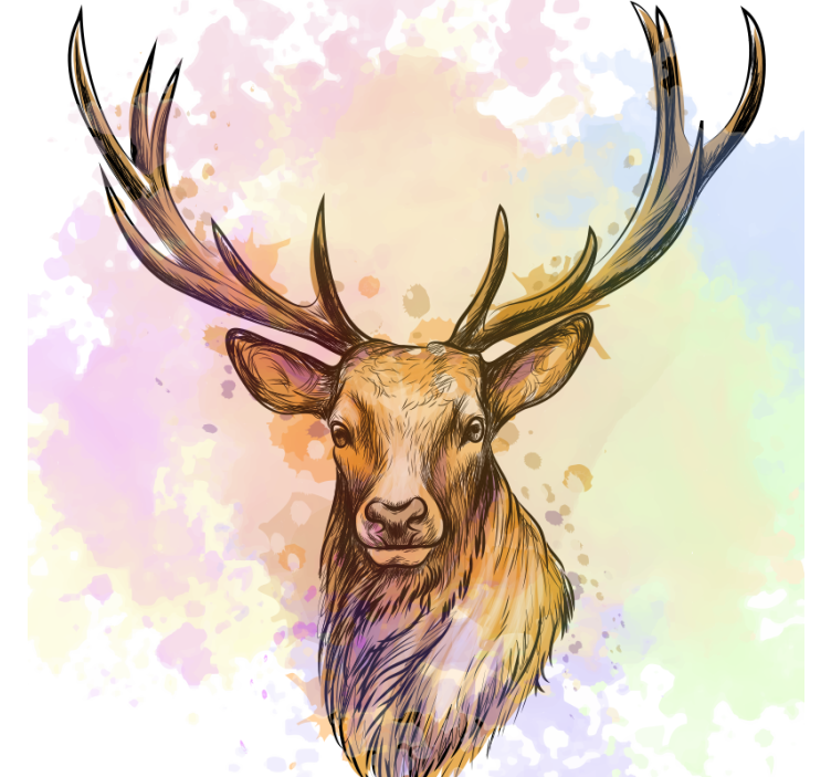 Store enrouleur salon éclaboussure de peinture stag - TenStickers