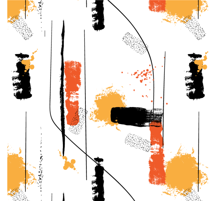 Store enrouleur salon art abstrait linéaire - TenStickers