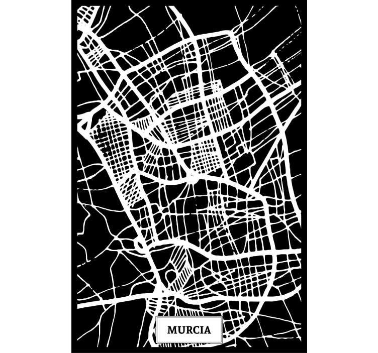 Store enrouleur salon carte topographique murcia - TenStickers