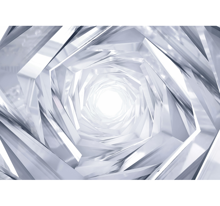 Store enrouleur blanc tunnel géométrique abstrait - TenStickers