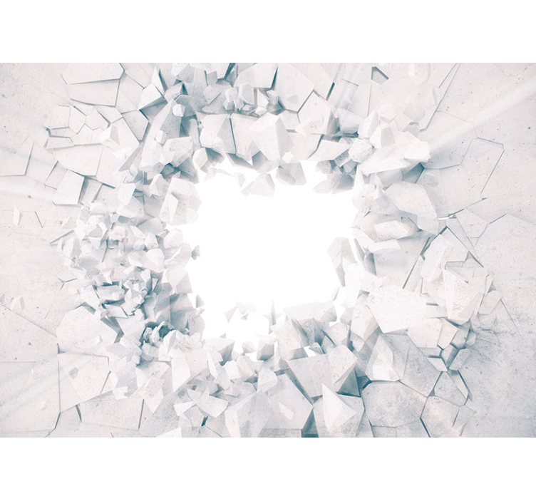 Store enrouleur blanc formes géométriques éclatantes - TenStickers