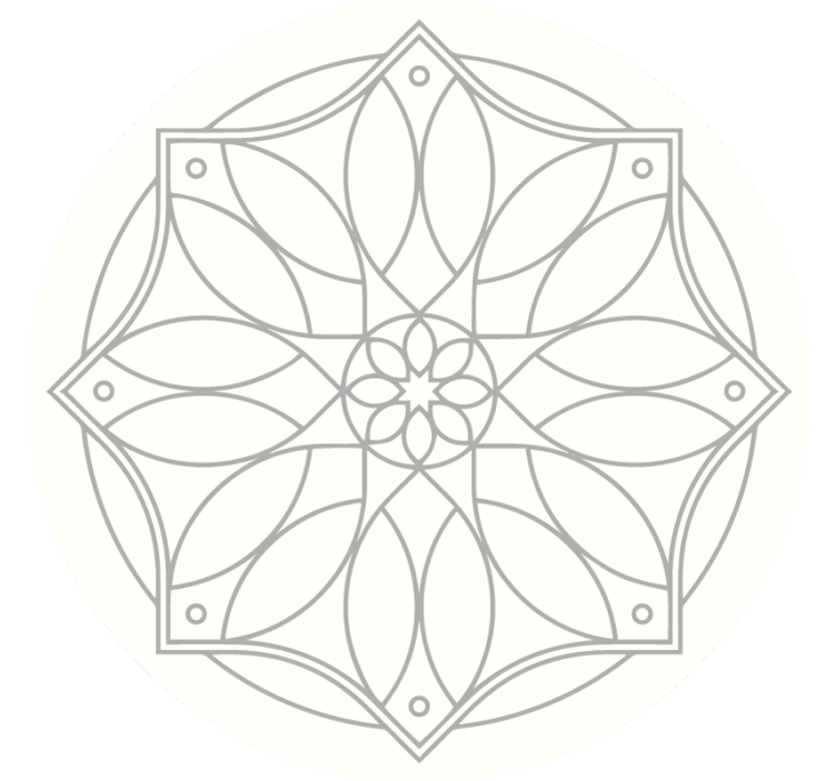 Store enrouleur blanc motif mandala - TenStickers