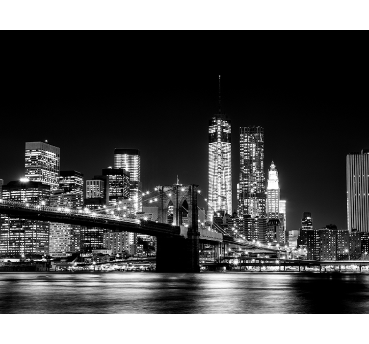 Store enrouleur noir fotomural new york est río - TenStickers