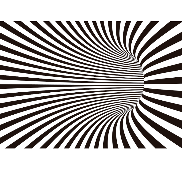 Store enrouleur noir tunnel courbé 3d - TenStickers