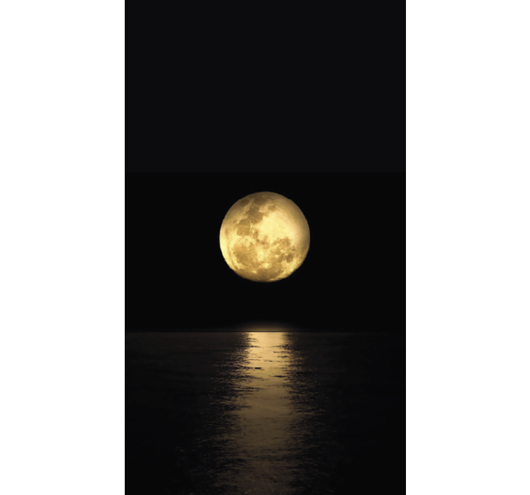 Store enrouleur noir lumière dorée de la lune - TenStickers