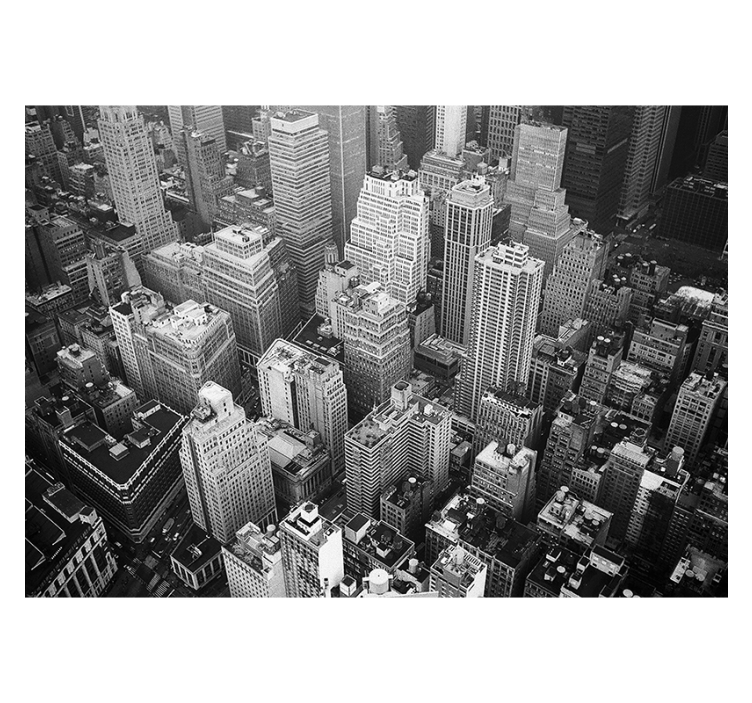 Store enrouleur noir new york aérien noir et blanc - TenStickers