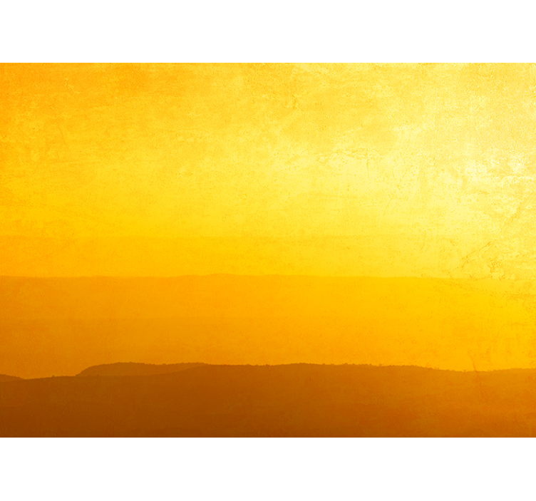 Store enrouleur jaune collines au coucher du soleil - TenStickers