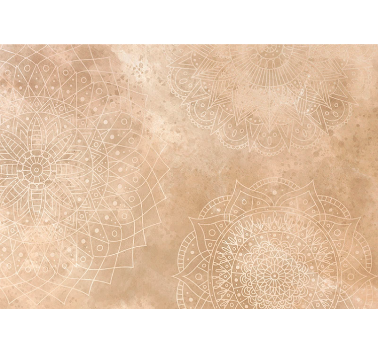 Store enrouleur beige mandalas vintage décoratifs - TenStickers