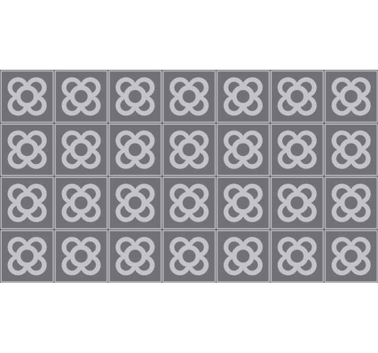 Store enrouleur gris motif panot de barcelone - TenStickers