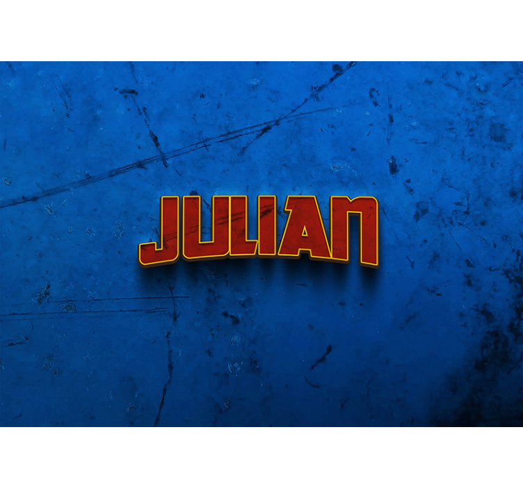 Store enrouleur bleu mur super-héros avec prénom - TenStickers