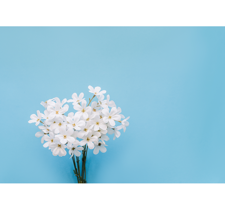 Store enrouleur bleu fond jazmin bleu - TenStickers