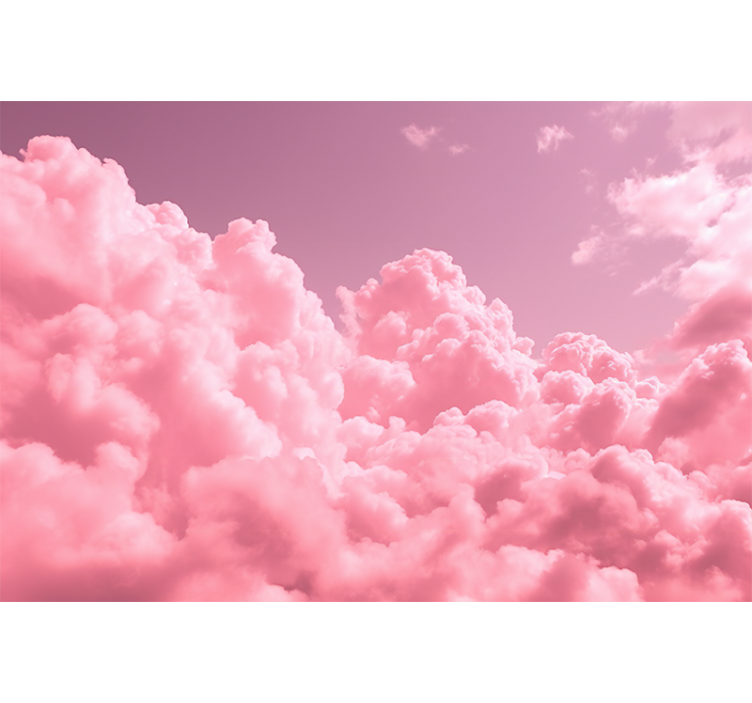 Store enrouleur rose nuages roses duveteux - TenStickers