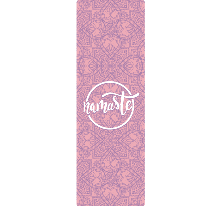 Store enrouleur violet namaste yoga - TenStickers