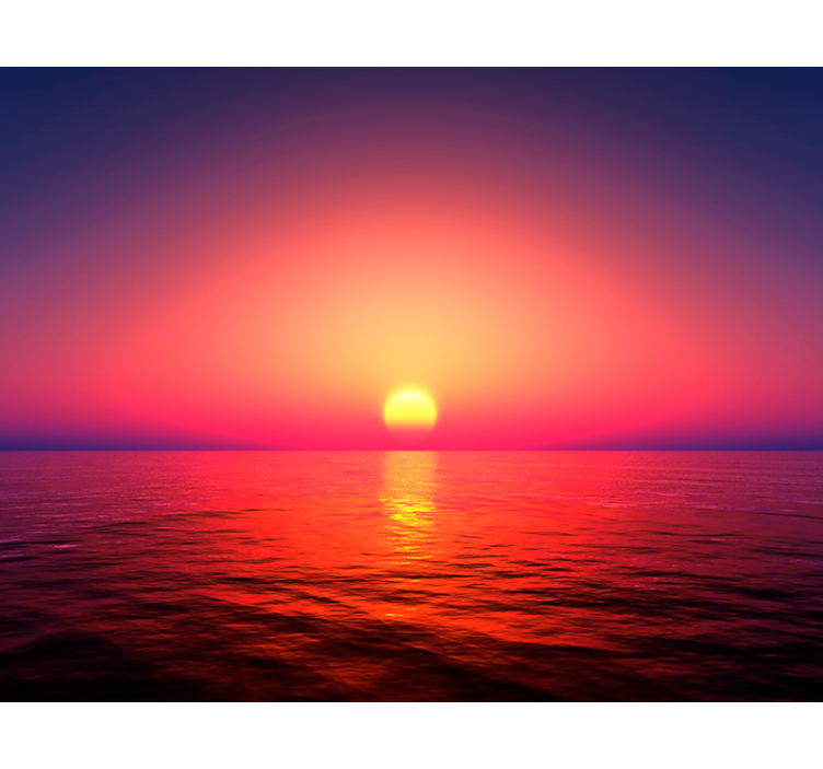Store enrouleur salon coucher de soleil sur la mer - TenStickers