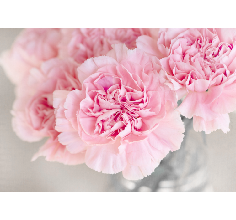Store enrouleur salon fleurs roses fond gris - TenStickers