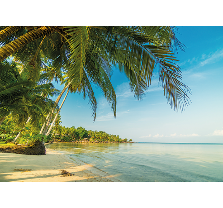Store enrouleur salon paradis paisible en mer - TenStickers