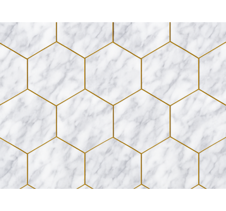 Store enrouleur moderne carrelage marbre hexagonal - TenStickers