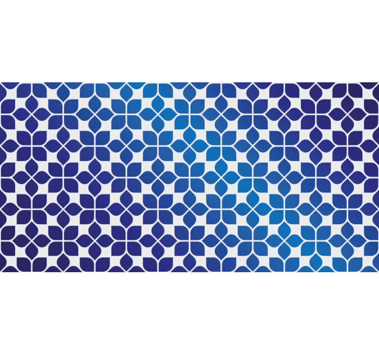 Store enrouleur bleu fleurs bleues - TenStickers