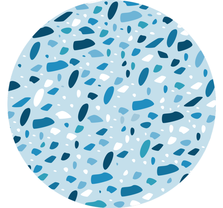 Store enrouleur bleu texture terrazzo - TenStickers