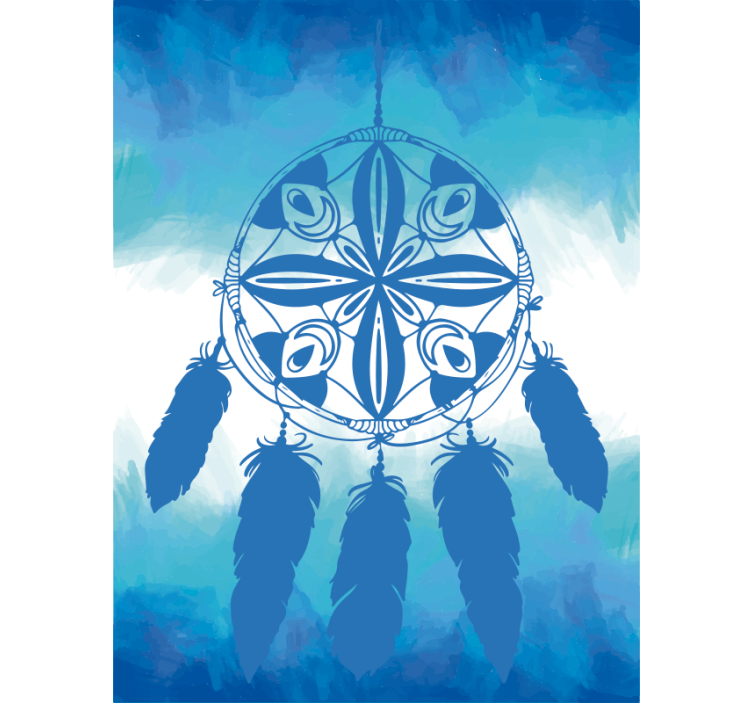 Store enrouleur bleu tapis vinyle rêves ornementaux - TenStickers