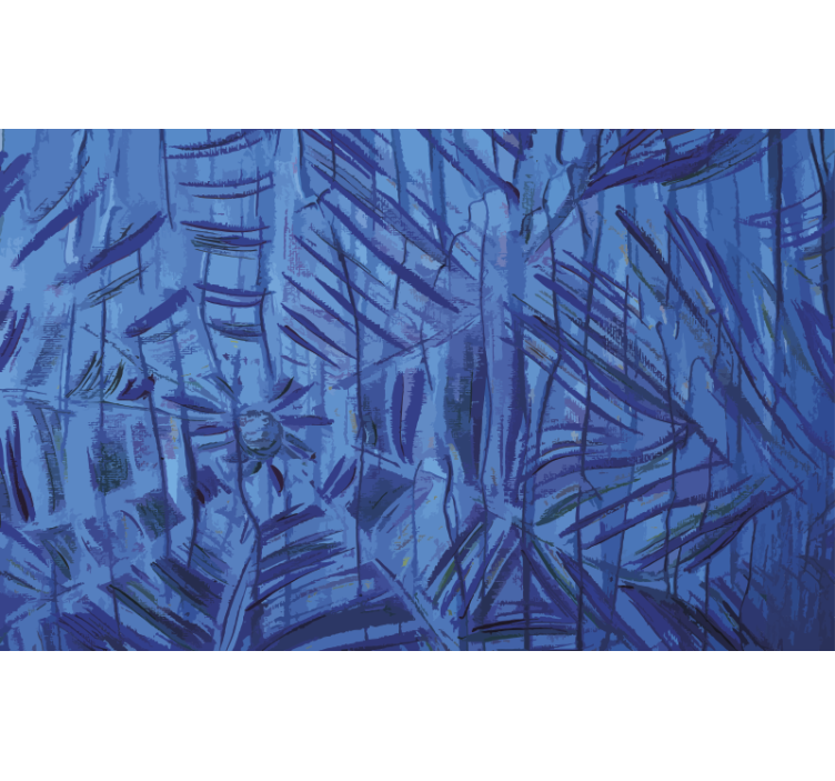 Store enrouleur bleu tapis encre bleue - TenStickers