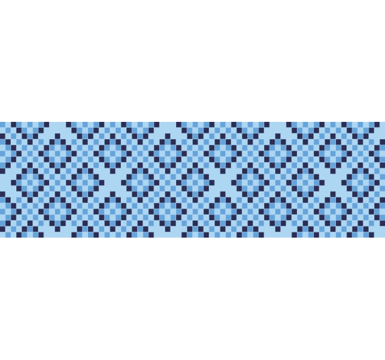Store enrouleur bleu motif pixel géométrique - TenStickers