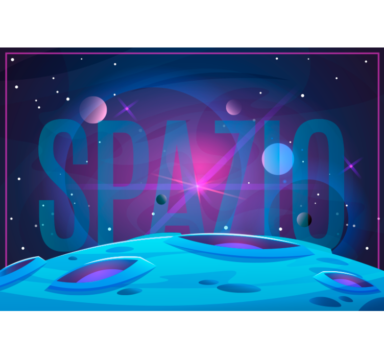 Store enrouleur bleu univers et espace - TenStickers