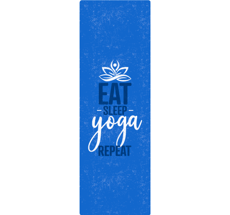 Store enrouleur bleu mange dors yoga répète - TenStickers