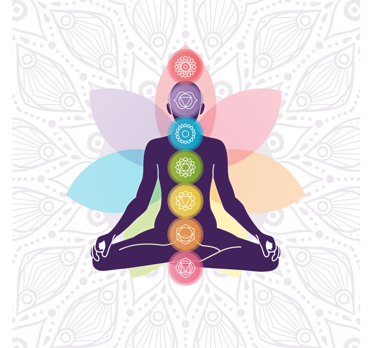 Store enrouleur salon symboles des sept chakras - TenStickers