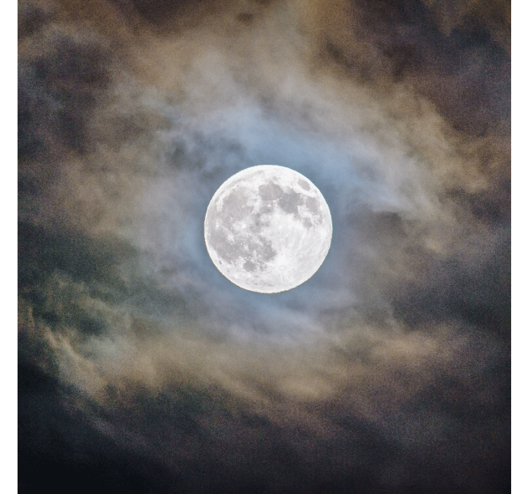 Store enrouleur salon nuit de pleine lune - TenStickers