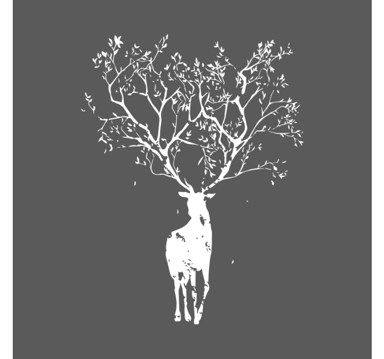 Store enrouleur salon cerf arbre - TenStickers