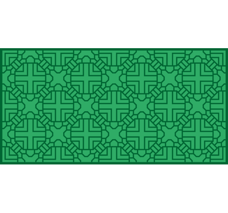 Store enrouleur vert motif coréen - TenStickers