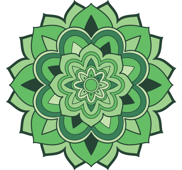 Store enrouleur vert mandala vert - TenStickers