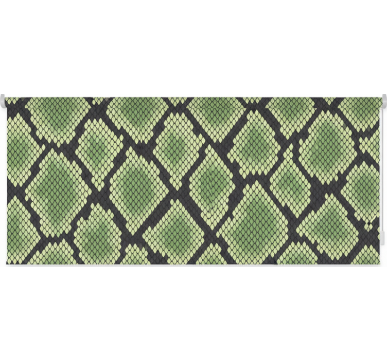 Store enrouleur vert motif peau de serpent abstrait - TenStickers