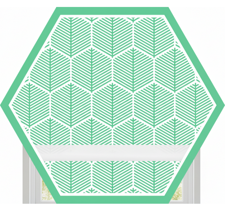 Store enrouleur vert forme hexagonale de plantes - TenStickers