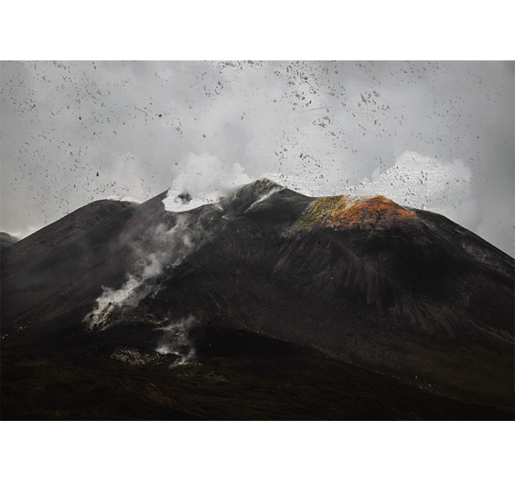 Store enrouleur salon paysage brumeux de l'etna - TenStickers