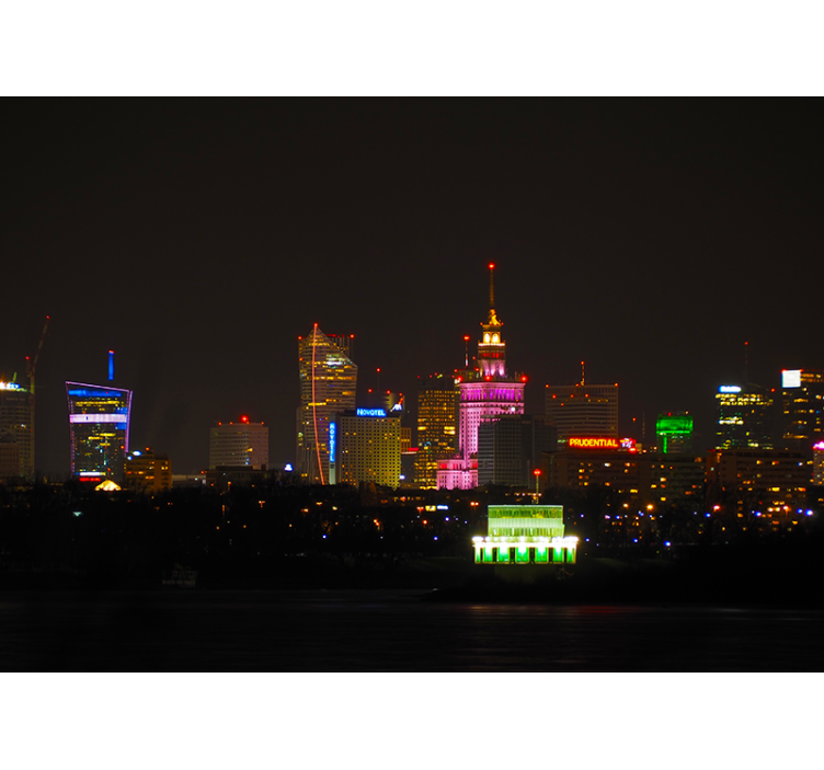 Store enrouleur salon varsovie la nuit - TenStickers