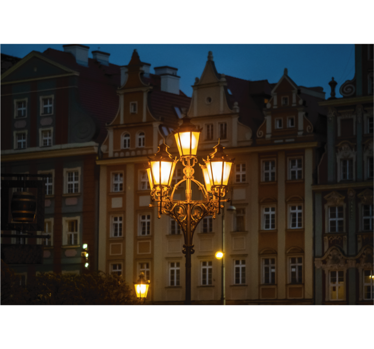 Store enrouleur salon wrocław au crépuscule - TenStickers