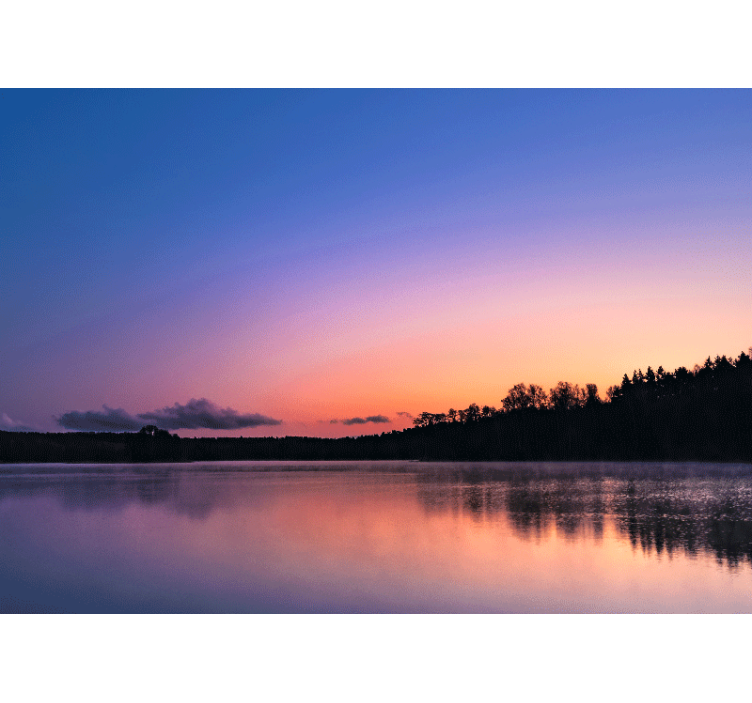 Store enrouleur salon lac de mazurie au coucher de soleil - TenStickers